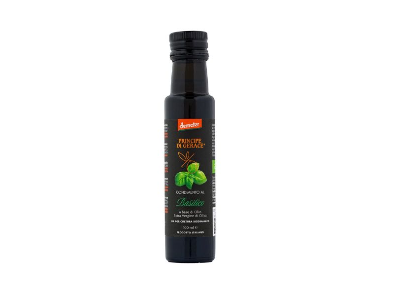 Condimento al Basilico a base di olio evo Demeter “Principe di Gerace” 100ml
