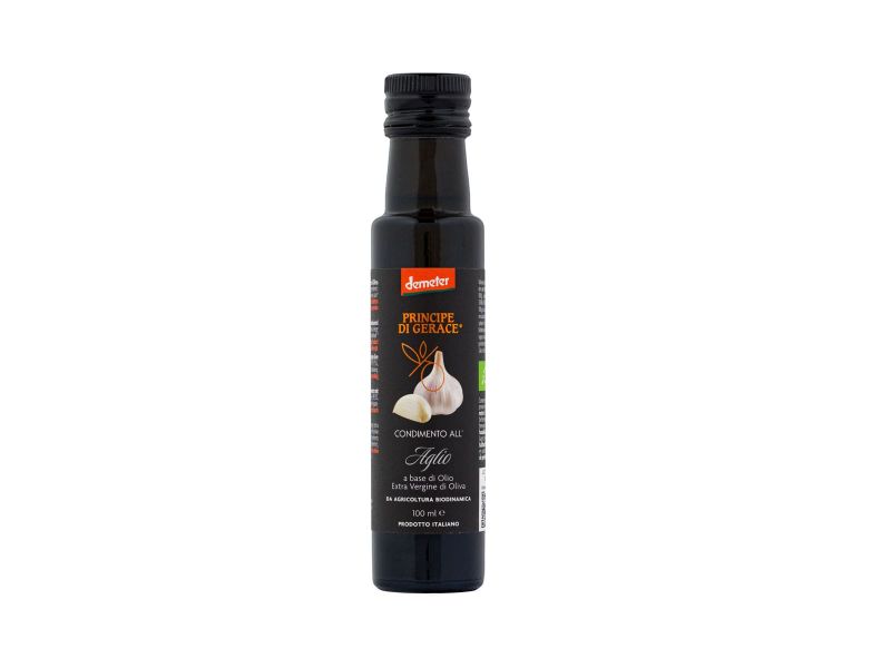 Condimento all’Aglio a base di olio ev Demeter “Principe di Gerace” 100ml