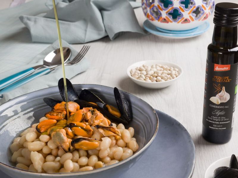 Zuppa di fagioli Bianchi e cozze (senza glutine)